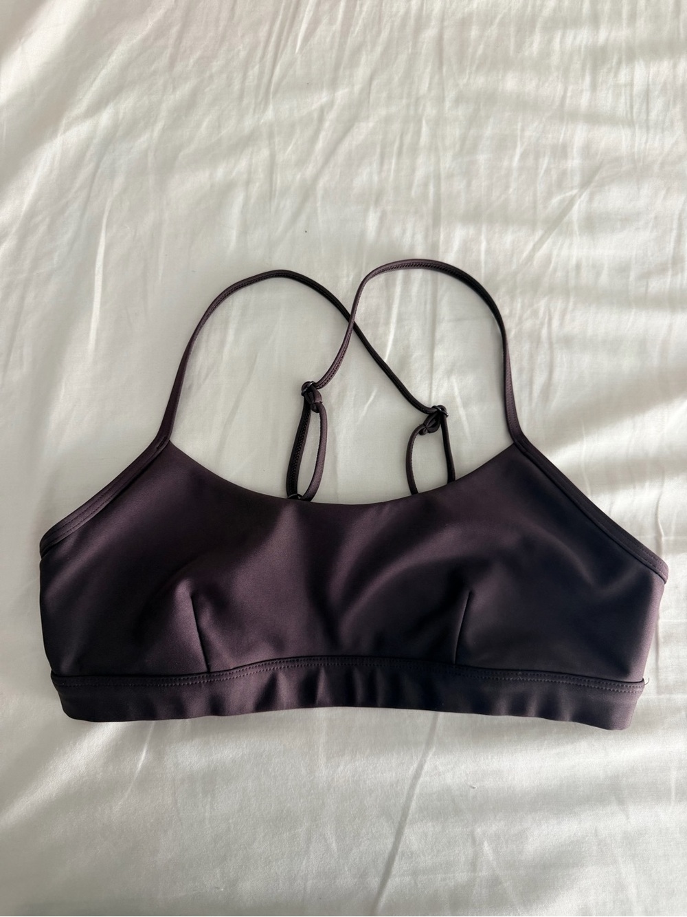 Alo airlift eggplant purple brown sports bra small